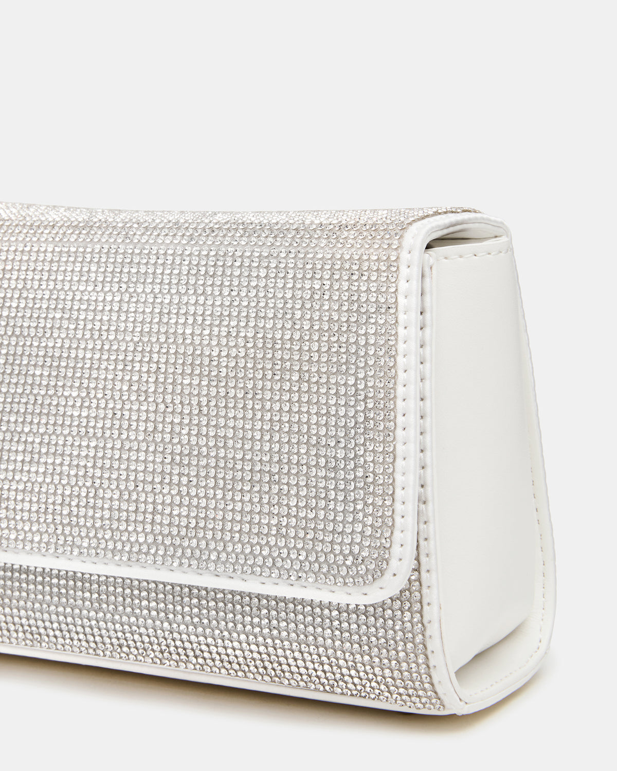 EVELINA Bag Rhinestones Angular Rhinestone Embellished Crossbody Mini Clutch Handbag Steve Madden RHINESTONE