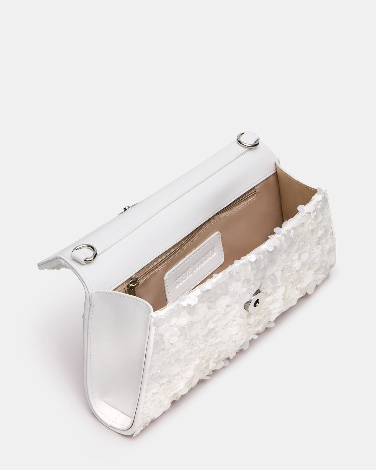 AVANT Bag Sequin French Binding Trapezoid Crossbody Clutch Handbag Steve Madden SEQUIN