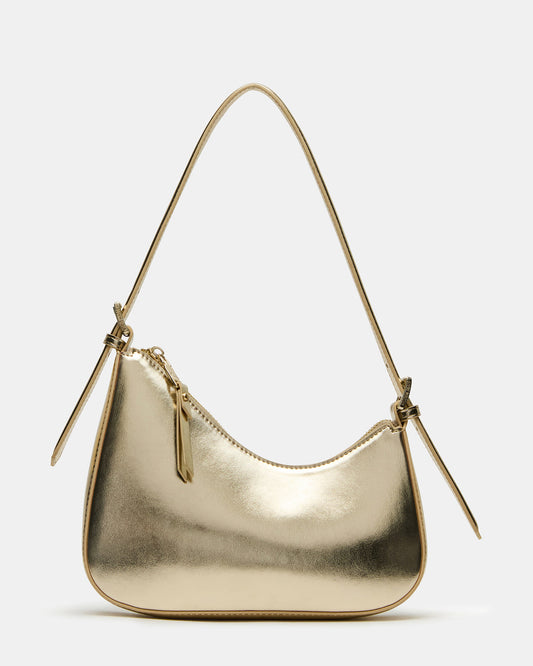 SMITH Bag Gold Asymmetric Shoulder Handbag Steve Madden GOLD