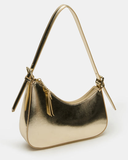 SMITH Bag Gold Asymmetric Shoulder Handbag Steve Madden GOLD