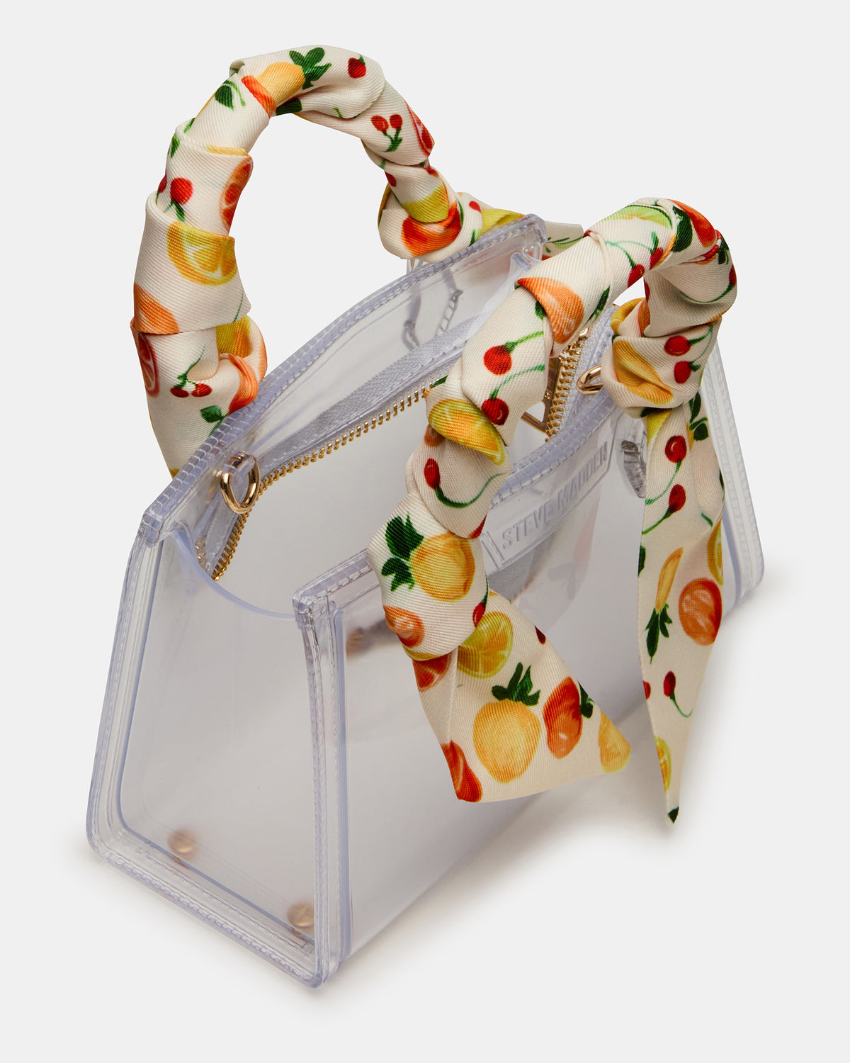 PEACH Jelly Bag Clear Mini Crossbody Top-Handle Handbag Steve Madden CLEAR