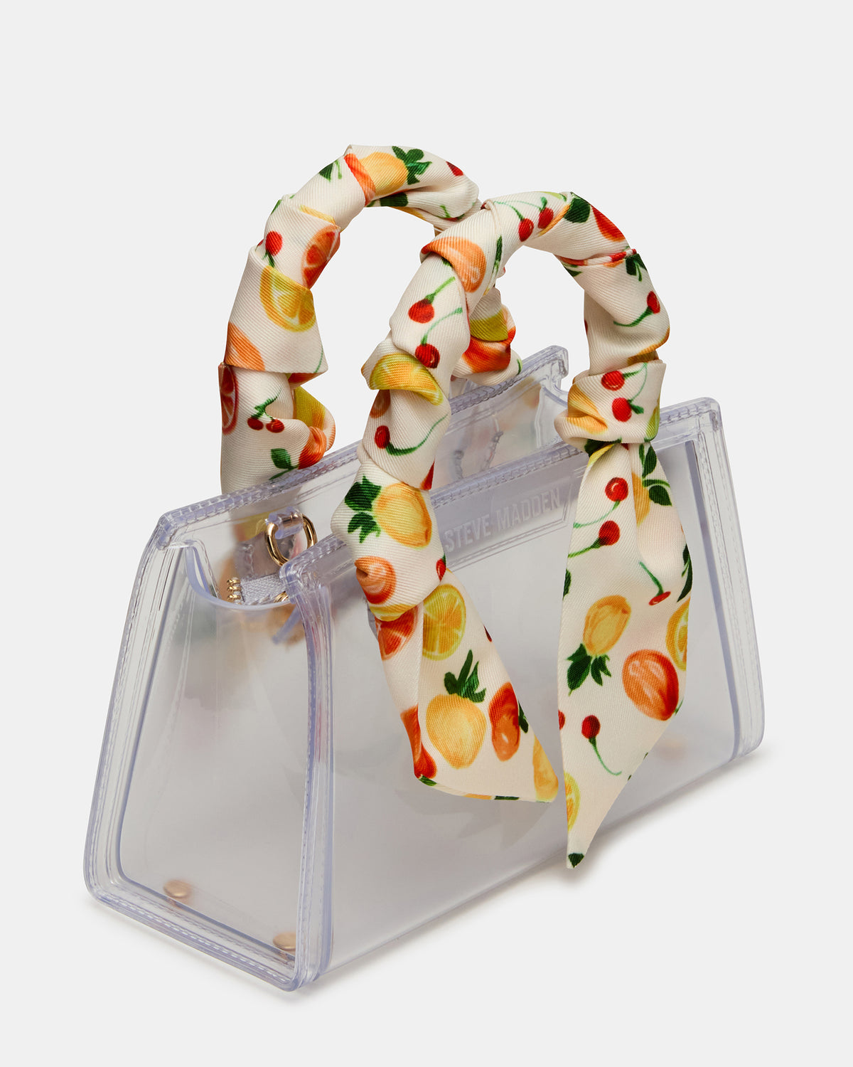 PEACH Jelly Bag Clear Mini Crossbody Top-Handle Handbag Steve Madden CLEAR