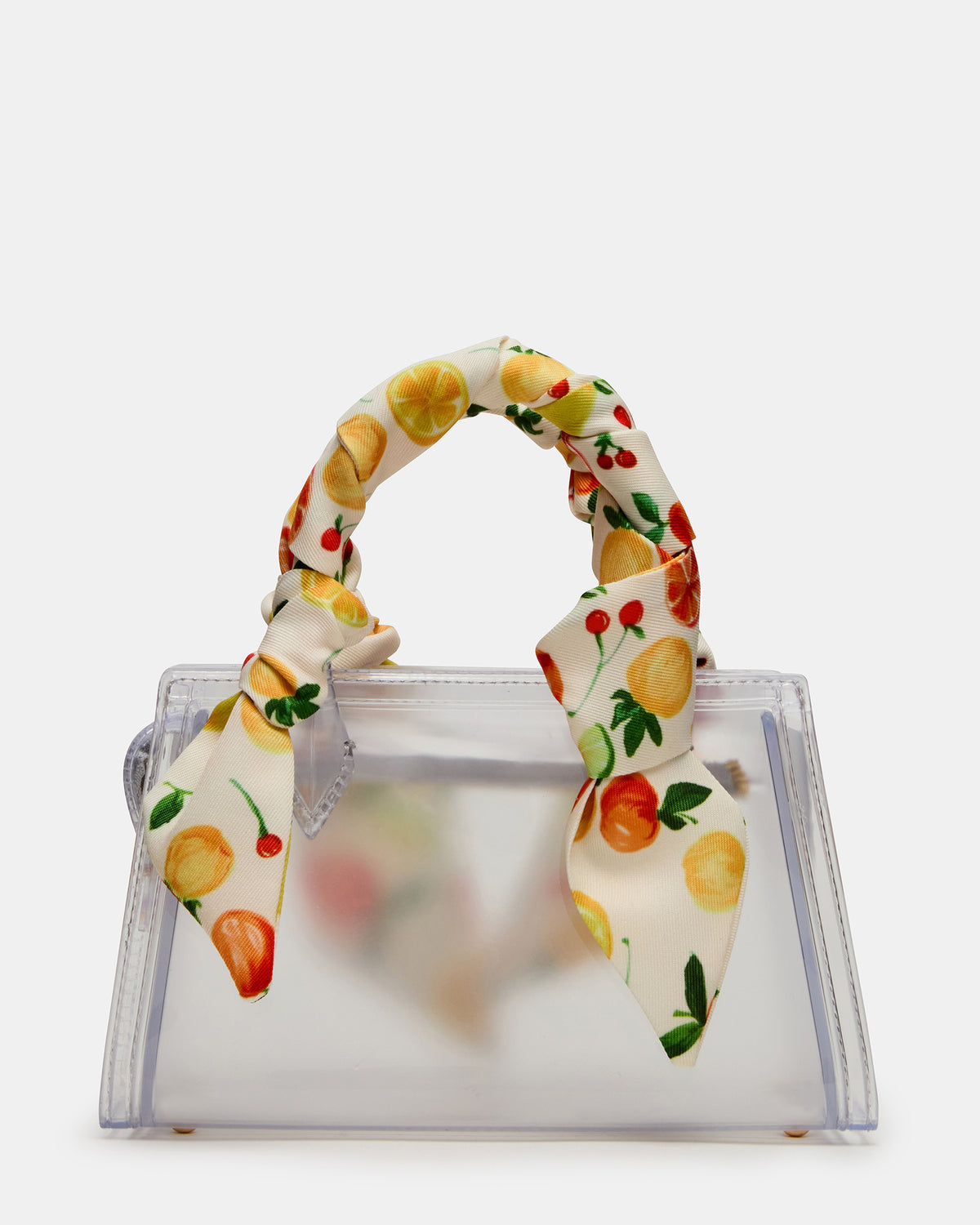 PEACH Jelly Bag Clear Mini Crossbody Top-Handle Handbag Steve Madden CLEAR