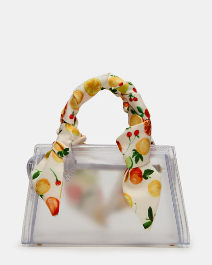 PEACH Jelly Bag Clear Mini Crossbody Top-Handle Handbag Steve Madden CLEAR