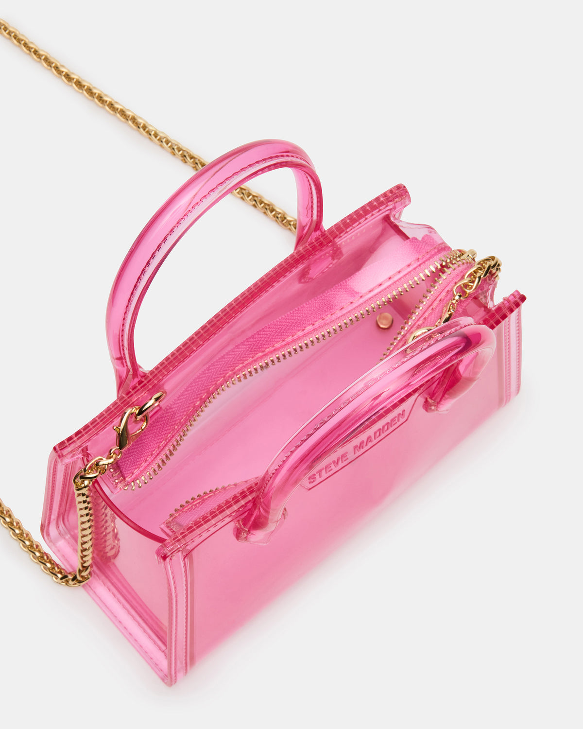 PEACH Jelly Bag Pink Mini Crossbody Top-Handle Handbag Steve Madden PINK