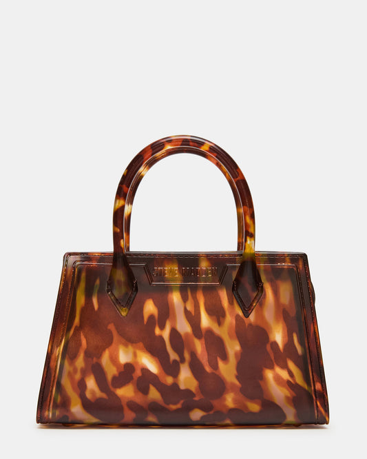 PEACH Jelly Bag Tortoise Mini Crossbody Top-Handle Handbag Steve Madden TORTOISE