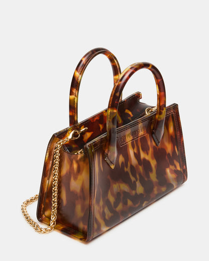 PEACH Jelly Bag Tortoise Mini Crossbody Top-Handle Handbag Steve Madden TORTOISE