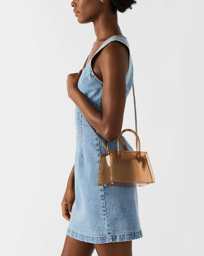 PEACH Jelly Bag Tan Mini Crossbody Top-Handle Handbag Steve Madden TAN