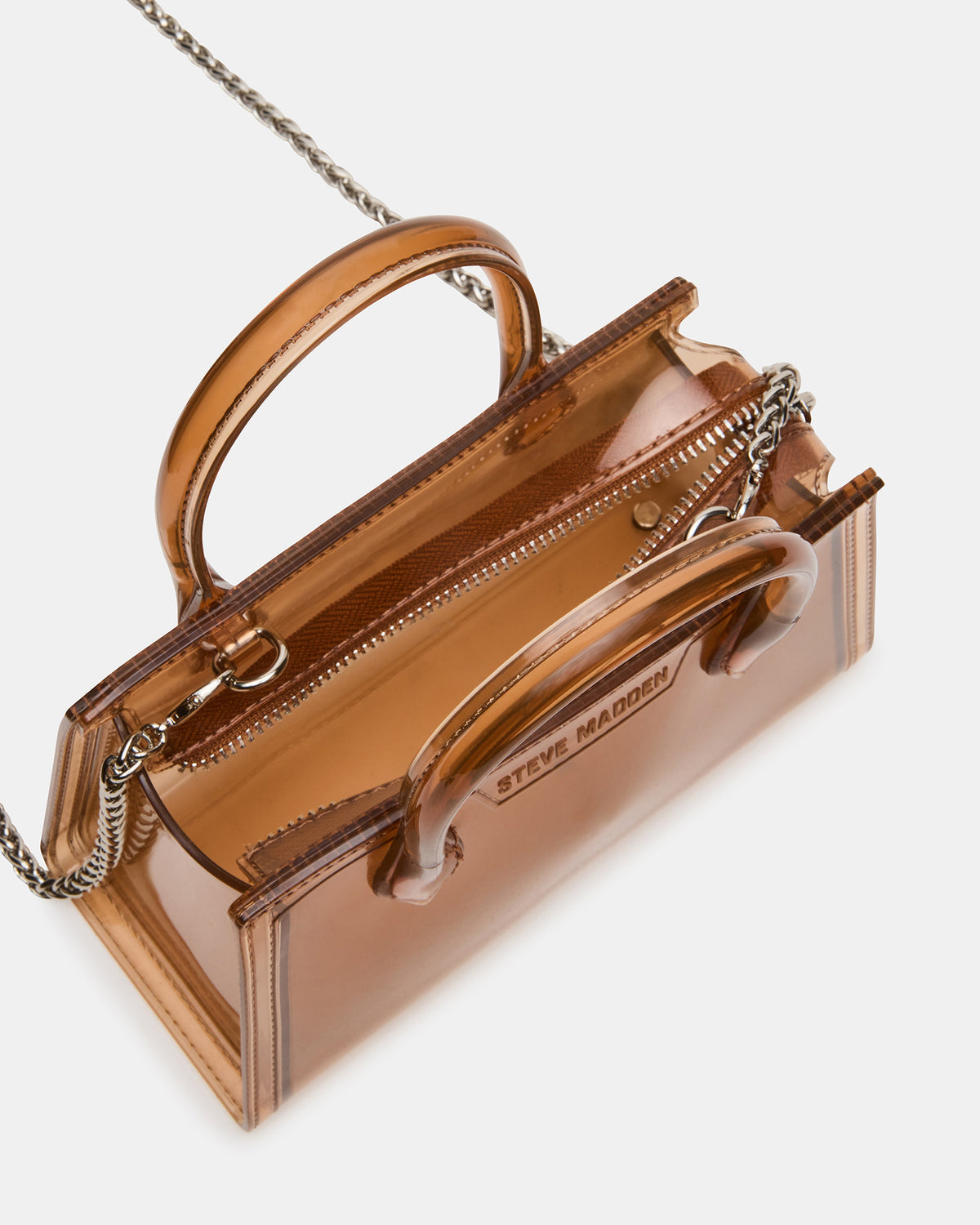 PEACH Jelly Bag Tan Mini Crossbody Top-Handle Handbag Steve Madden TAN