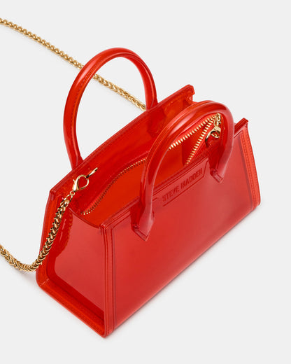 PEACH Jelly Bag Red Mini Crossbody Top-Handle Handbag Steve Madden RED