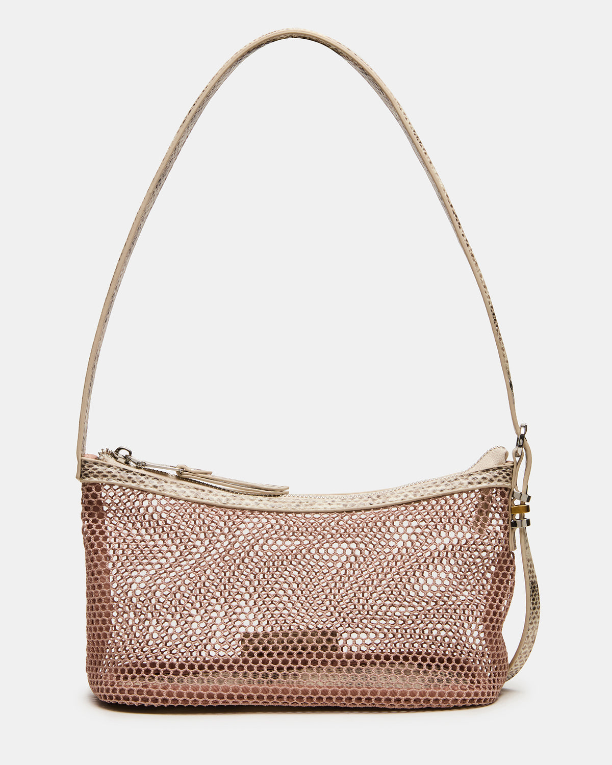VIXEN Bag Blush Shoulder Strap Mesh Structured Bottom Women's Handbag Steve Madden BLUSH