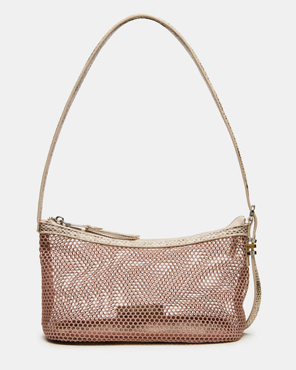 VIXEN Bag Blush Shoulder Strap Mesh Structured Bottom Women's Handbag Steve Madden BLUSH