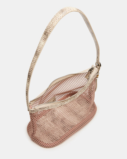 VIXEN Bag Blush Shoulder Strap Mesh Structured Bottom Women's Handbag Steve Madden BLUSH