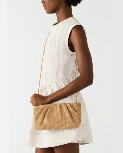 PALOMAA Bag Natural Straw Clutch Crossbody Handbag Steve Madden NATURAL