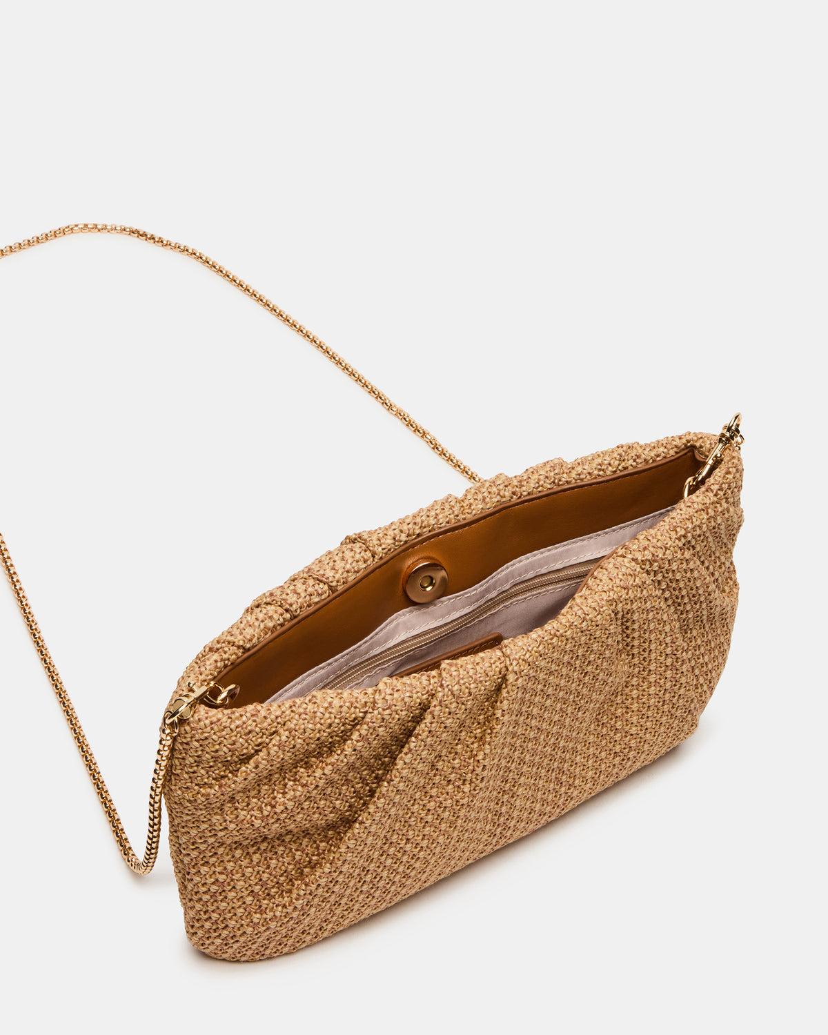 PALOMAA Bag Natural Straw Clutch Crossbody Handbag Steve Madden NATURAL