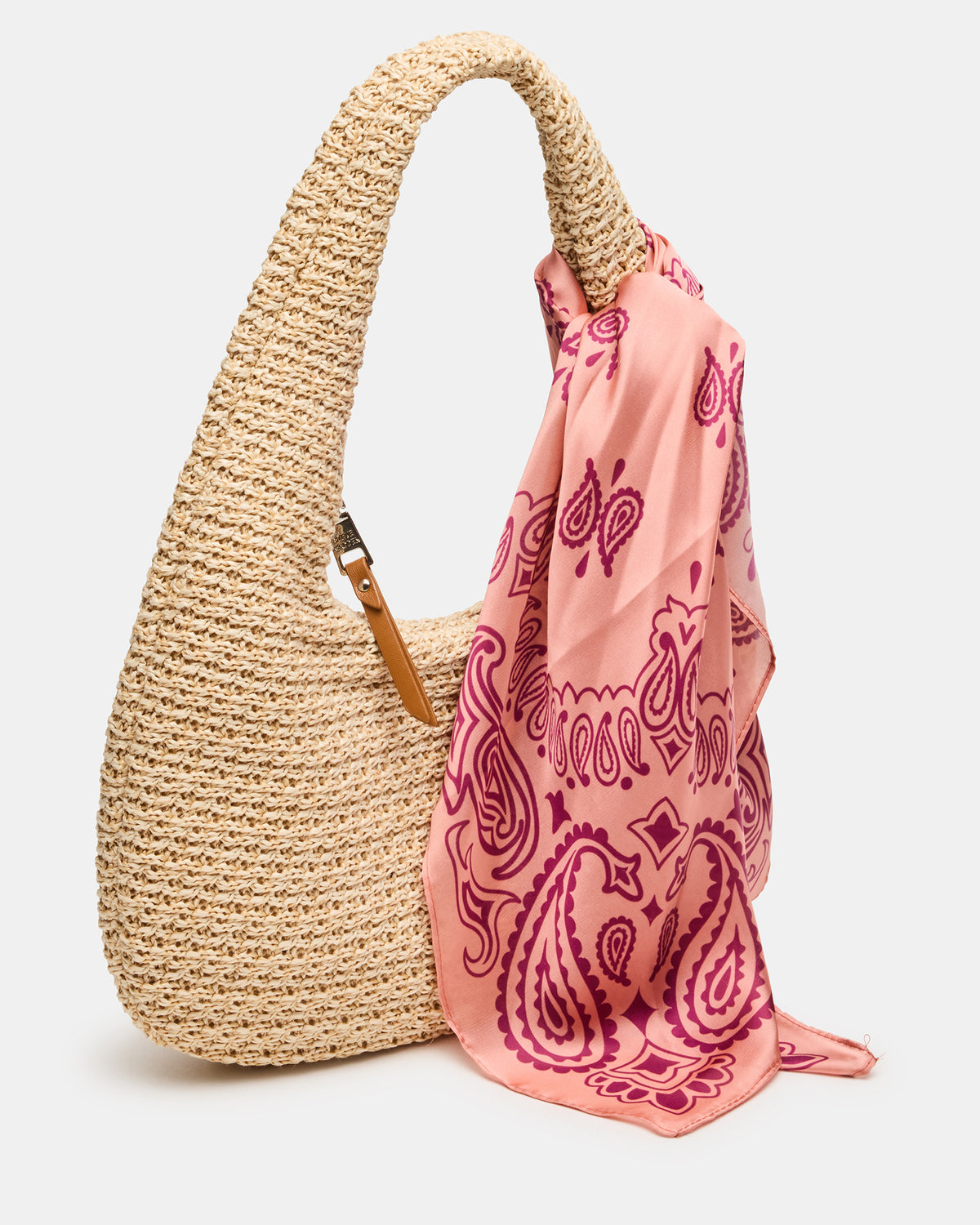 DAENA Bag Natural Crescent Shaped Straw Shoulder Bag Steve Madden NATURAL