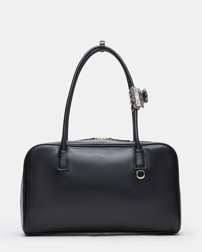 CANDICE Bag Black Shoulder Strap Box Satchel Handbag Steve Madden BLACK