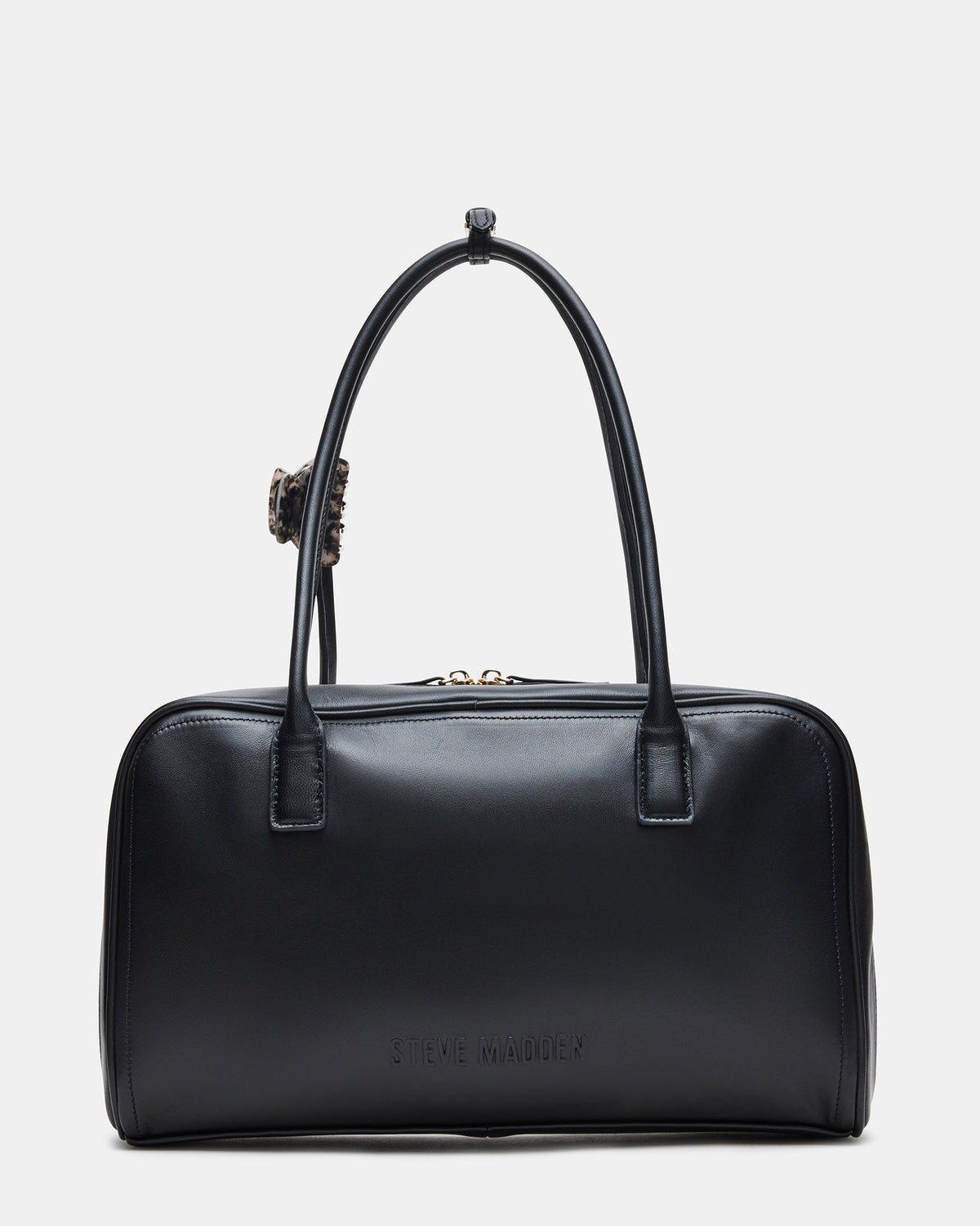 CANDICE Bag Black Shoulder Strap Box Satchel Handbag Steve Madden BLACK