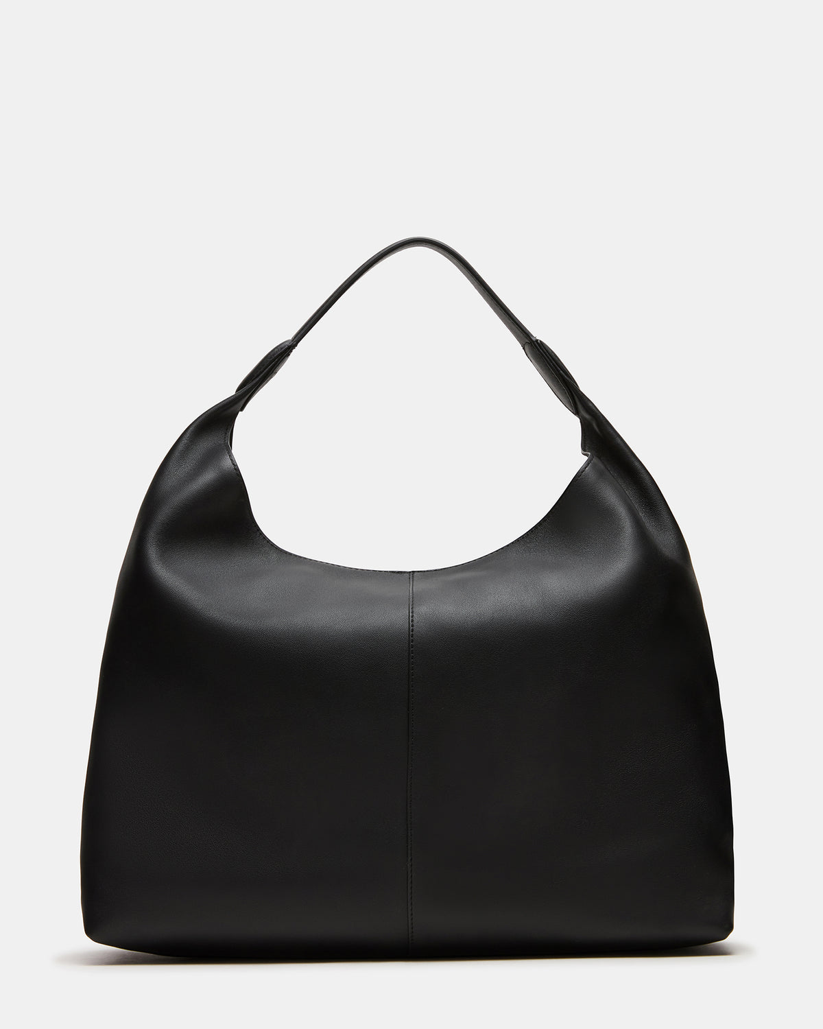 COLLINS Bag Black Hobo Slouchy Shoulder Strap Tote Handbag Steve Madden BLACK LEATHER