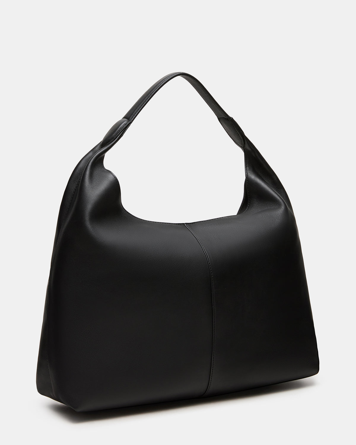 COLLINS Bag Black Hobo Slouchy Shoulder Strap Tote Handbag Steve Madden BLACK LEATHER