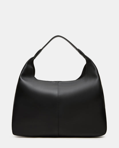 COLLINS Bag Black Hobo Slouchy Shoulder Strap Tote Handbag Steve Madden BLACK LEATHER
