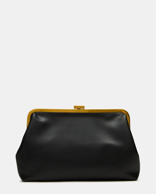 KISSES Bag Black Chain Strap Crossbody Clutch Handbag Steve Madden BLACK