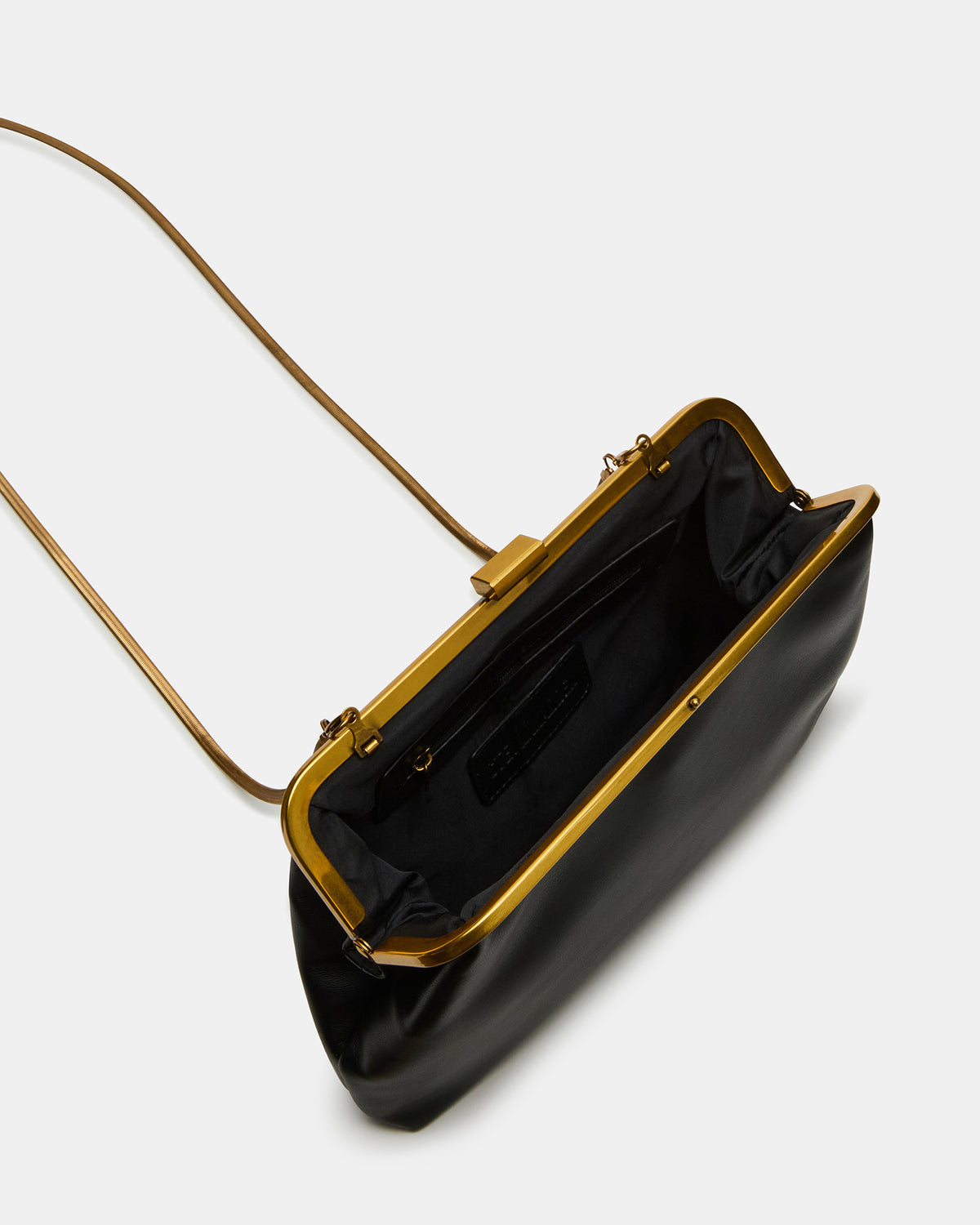 KISSES Bag Black Chain Strap Crossbody Clutch Handbag Steve Madden BLACK