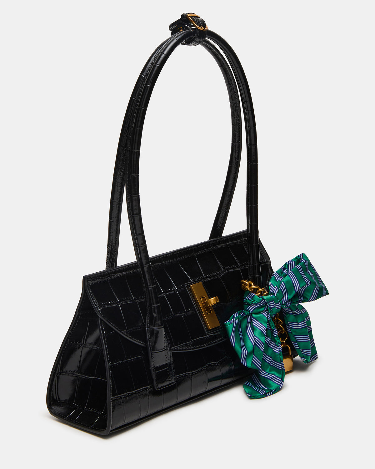 MILAN Bag Black Elongated Menswear-Inspired Shoulder Strap Handbag Steve Madden BLACK