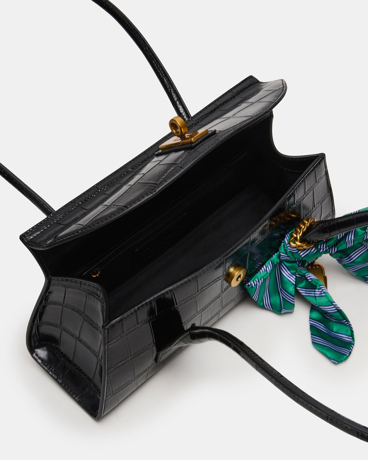 MILAN Bag Black Elongated Menswear-Inspired Shoulder Strap Handbag Steve Madden BLACK