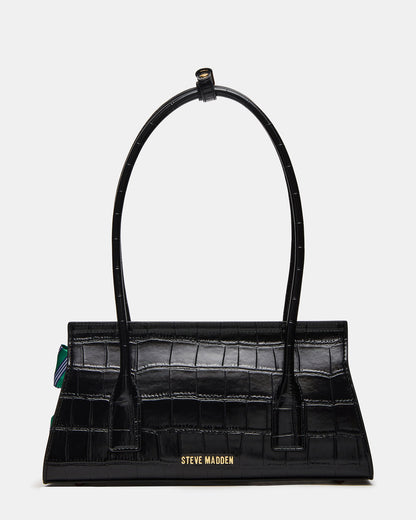 MILAN Bag Black Elongated Menswear-Inspired Shoulder Strap Handbag Steve Madden BLACK