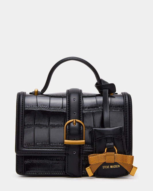 CLARK Bag Black Structured Top-Handle Mini Handbag Steve Madden BLACK