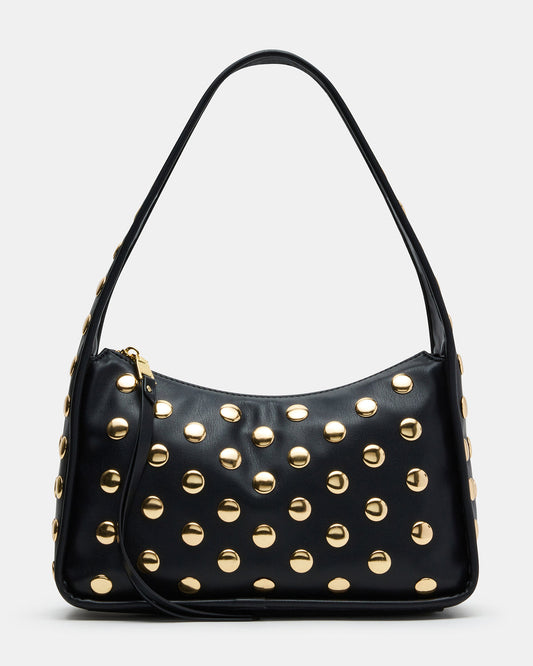 CHEYANN Bag Black Hobo Dome-Studded Shoulder Strap Women's Handbag Steve Madden BLACK