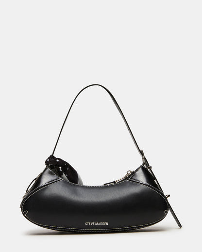 ROXEY Bag Black Crescent-Shaped Top-Zipper Shoulder Strap Handbag Steve Madden BLACK