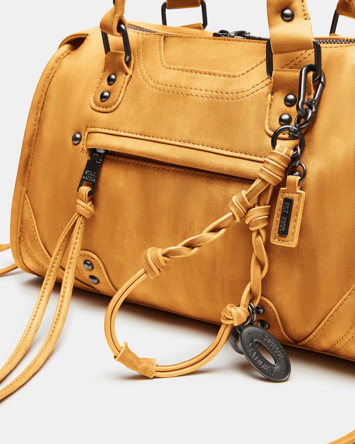RIGGS Bag Banana Slouchy Top-Handle Crossbody Satchel Handbag Steve Madden BANANA LEATHER