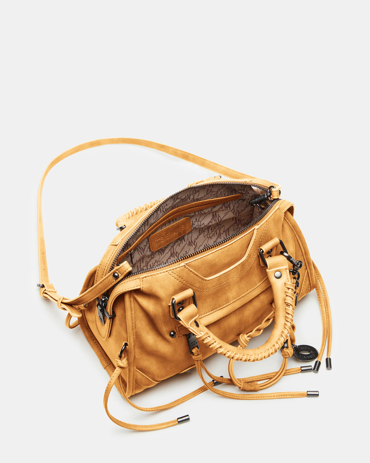 RIGGS Bag Banana Slouchy Top-Handle Crossbody Satchel Handbag Steve Madden BANANA LEATHER