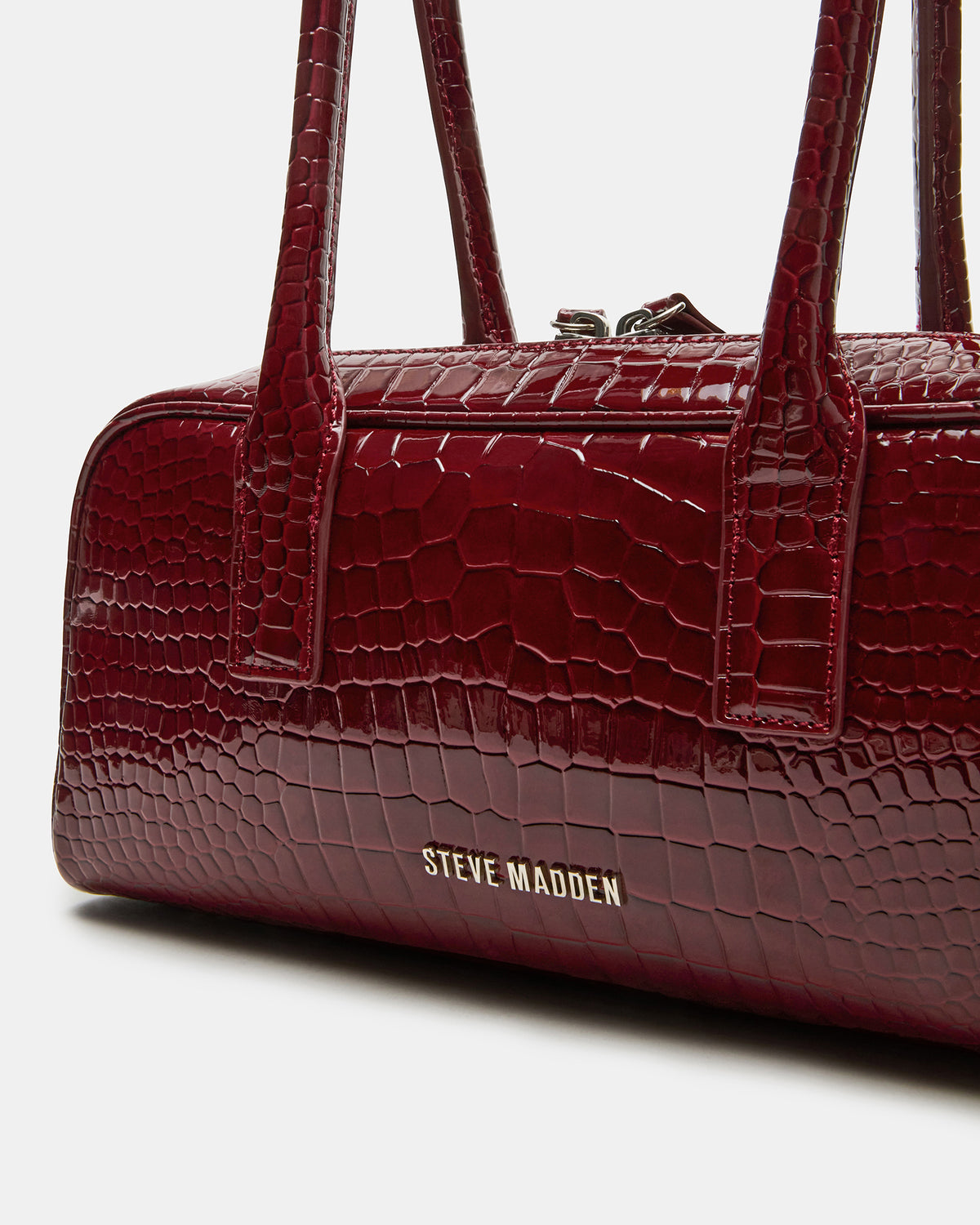 ANISE Bag Red Crocodile Elongated Shoulder Strap Handbag Steve Madden RED CROCODILE