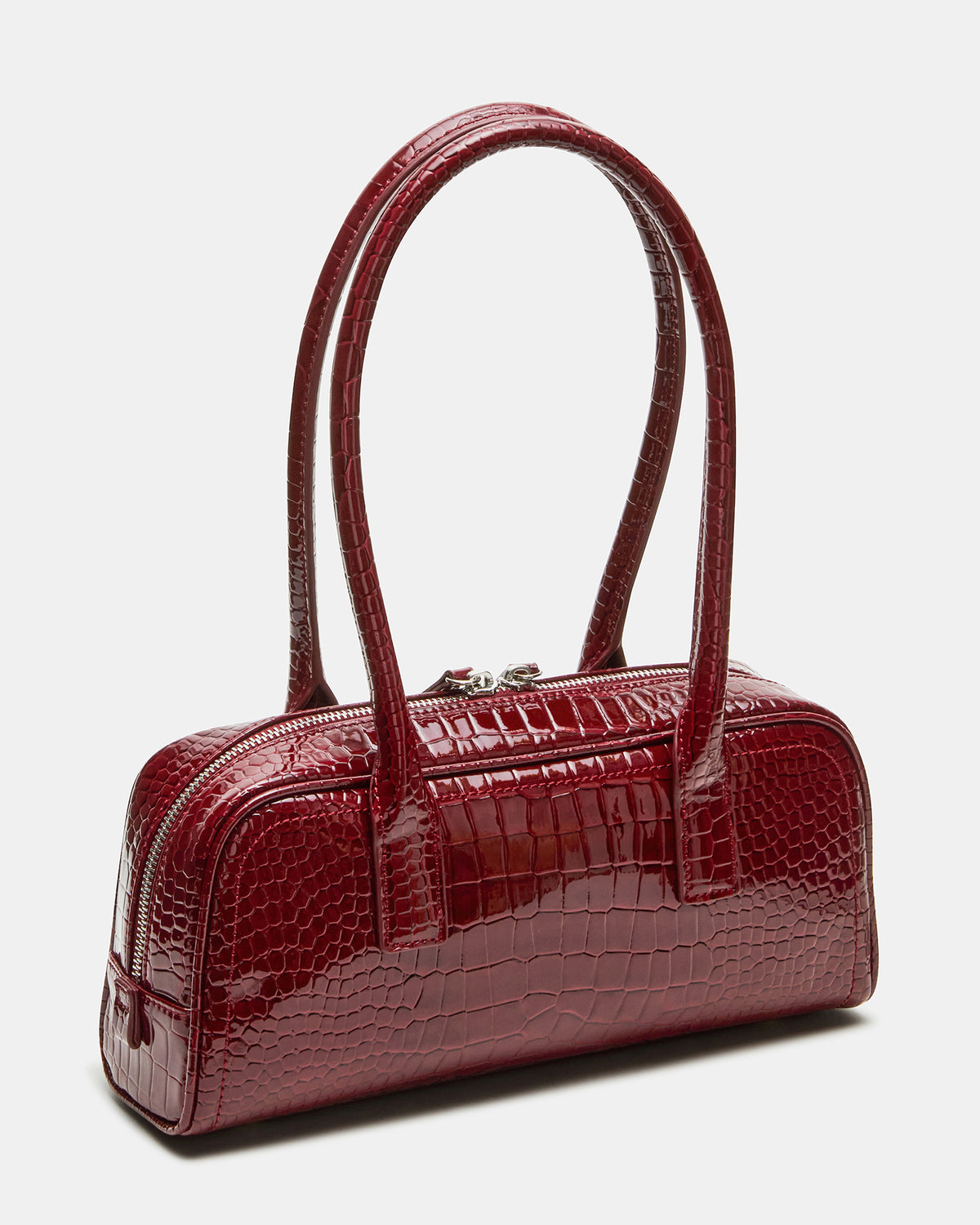 ANISE Bag Red Crocodile Elongated Shoulder Strap Handbag Steve Madden RED CROCODILE