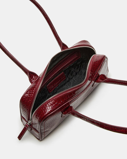 ANISE Bag Red Crocodile Elongated Shoulder Strap Handbag Steve Madden RED CROCODILE