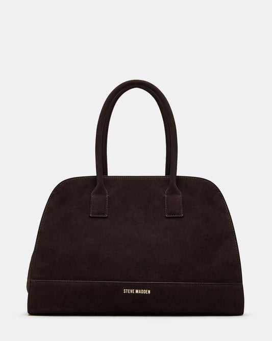 HEIDEE Bag Brown Suede | Women's Shoulder Strap Tote Handbag Steve Madden BROWN SUEDE