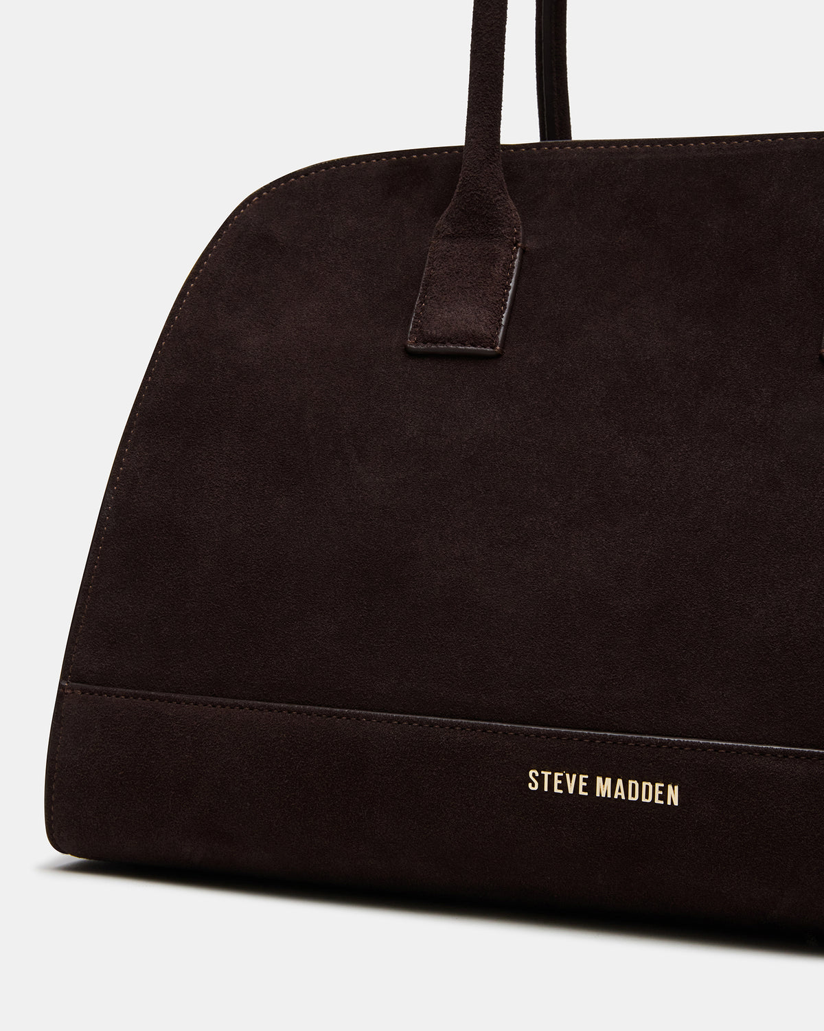 HEIDEE Bag Brown Suede | Women's Shoulder Strap Tote Handbag Steve Madden BROWN SUEDE