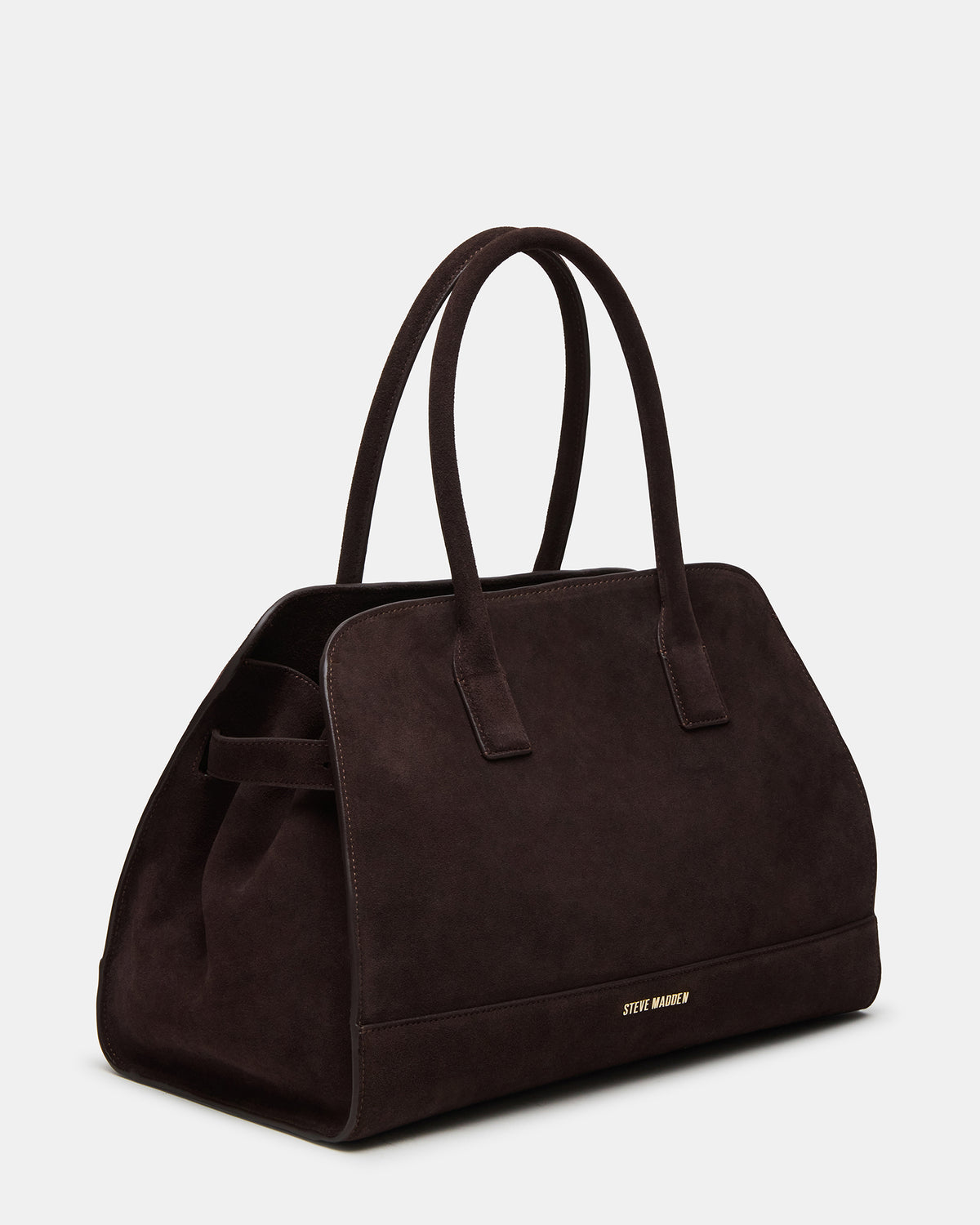 HEIDEE Bag Brown Suede | Women's Shoulder Strap Tote Handbag Steve Madden BROWN SUEDE