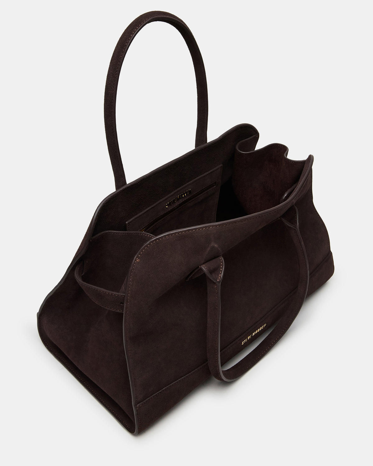 HEIDEE Bag Brown Suede | Women's Shoulder Strap Tote Handbag Steve Madden BROWN SUEDE