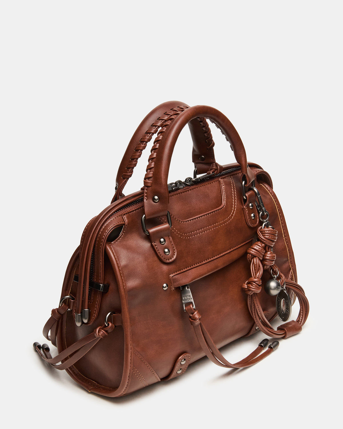 RIGGS BAG RUST Slouchy Top-Handle Crossbody Satchel Handbag Steve Madden RUST
