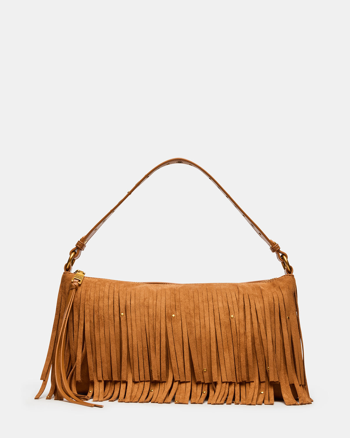 BOHEME Bag Tobacco Shoulder Strap Studded Fringe Handbag Steve Madden TOBACCO