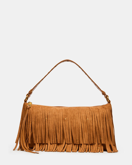 BOHEME Bag Tobacco Shoulder Strap Studded Fringe Handbag Steve Madden TOBACCO