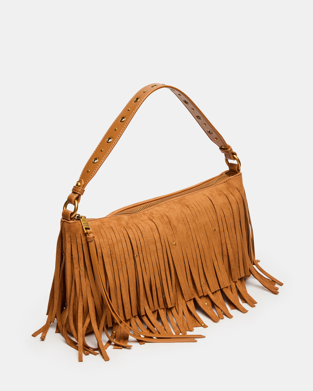 BOHEME Bag Tobacco Shoulder Strap Studded Fringe Handbag Steve Madden TOBACCO