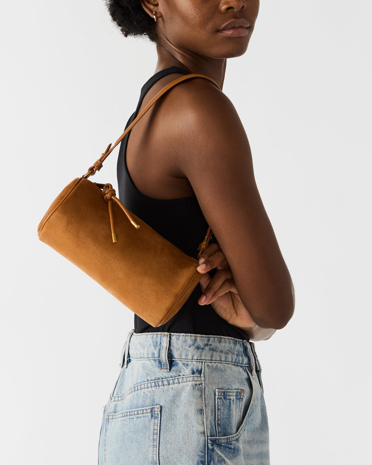 PRIYA Bag Tobacco Mini Barrel Shoulder Handbag Steve Madden TOBACCO