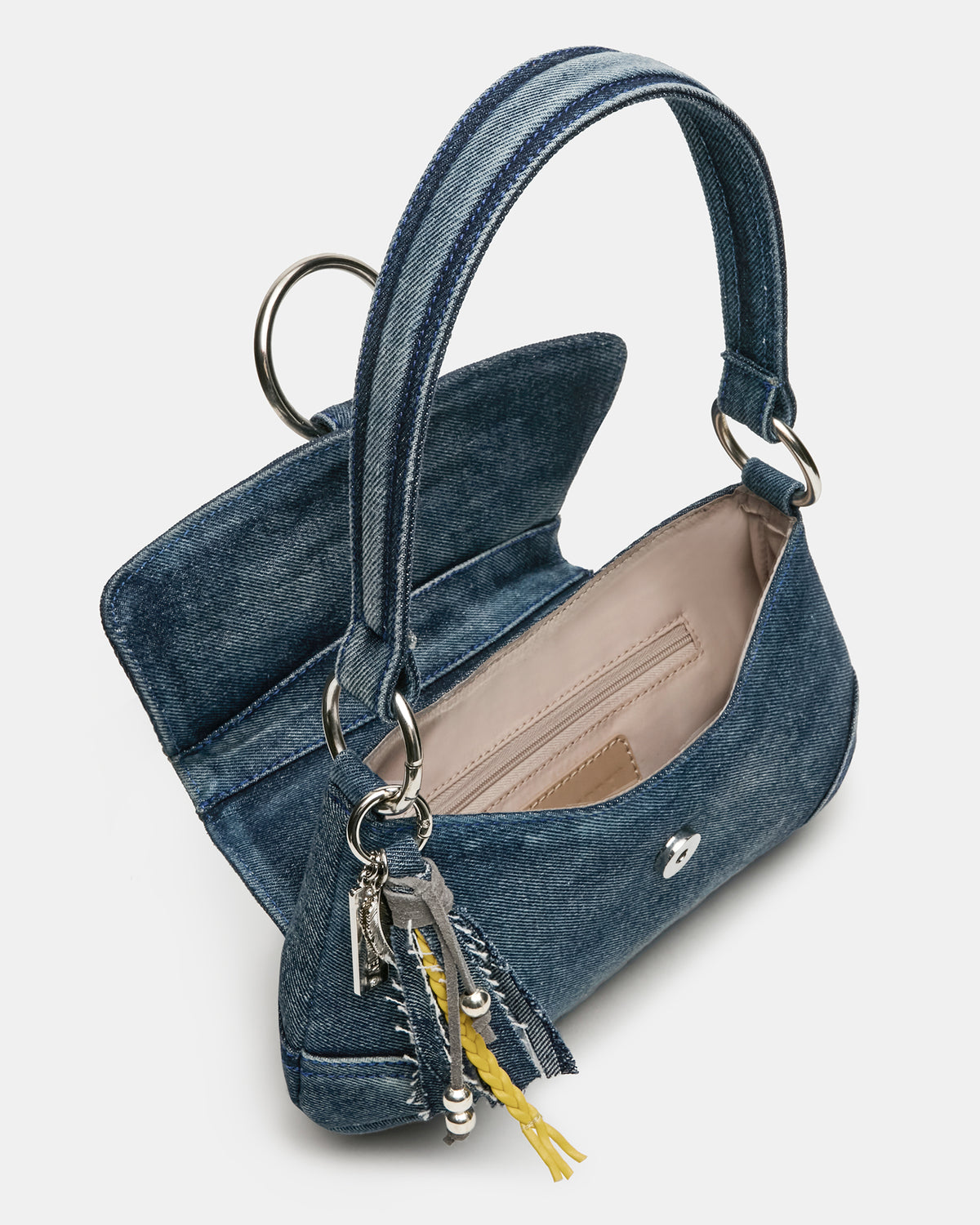 ALBANY Bag Denim/Blue Western-Inspired Denim Shoulder Handbag Steve Madden DENIM BLUE