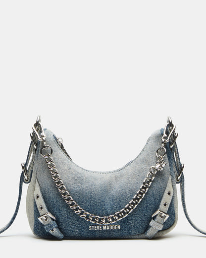 VITAL Denim Fabric Women's Shoulder Bag Steve Madden DENIM FABRIC