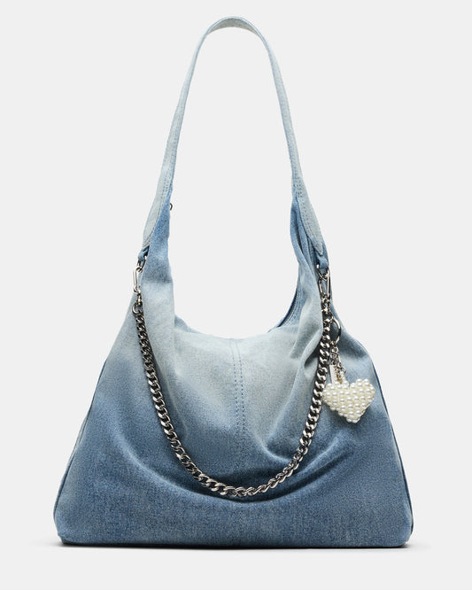 KREWE Bag Denim Slouchy Hobo Shoulder Strap Tote Handbag Steve Madden DENIM